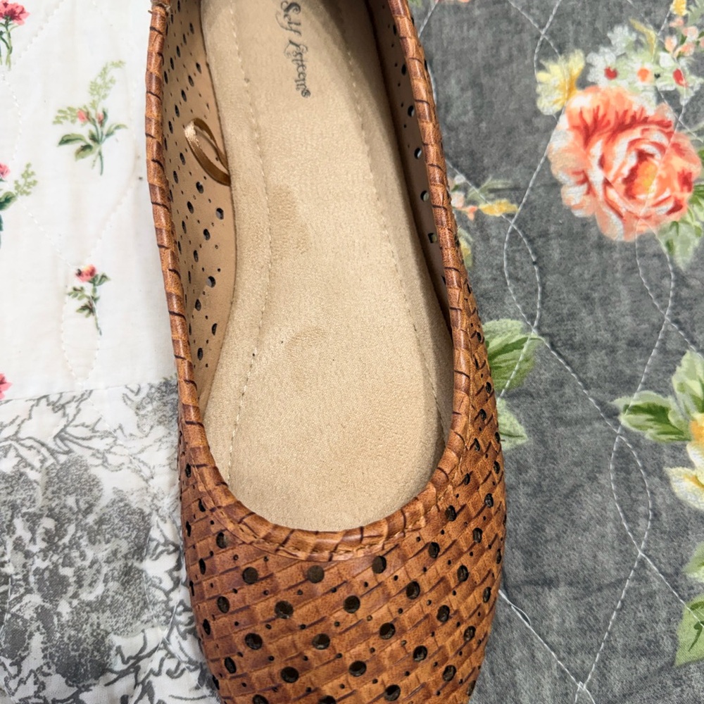 Self Esteem Tan Women's Flats - Picture 2 of 6